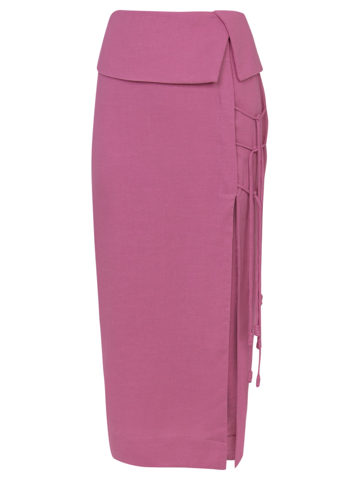 Saia Midi Bethany Detalhe - Rosa