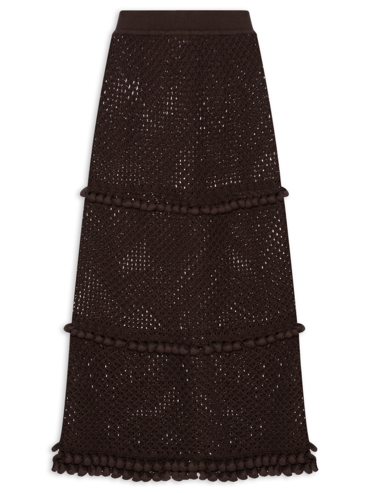 Saia Midi Blimblom - Marrom