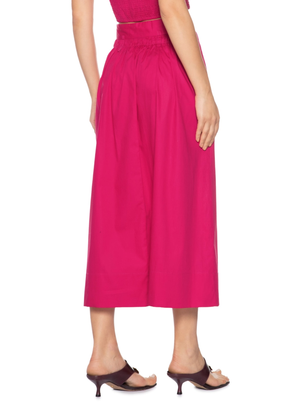 Saia Midi Calda Vermelho Animale