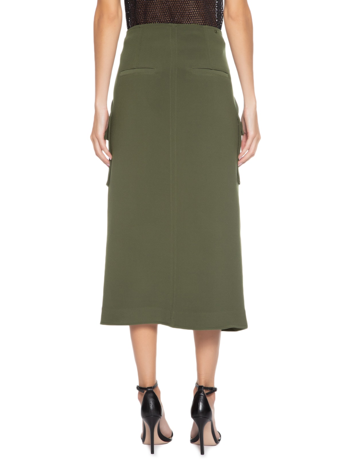 Saia Midi Callie Military Verde Bo.bô
