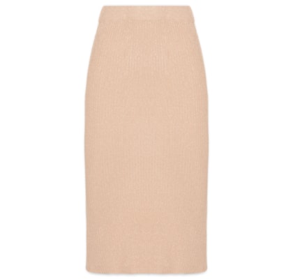 Saia Midi Canelada - Bege 