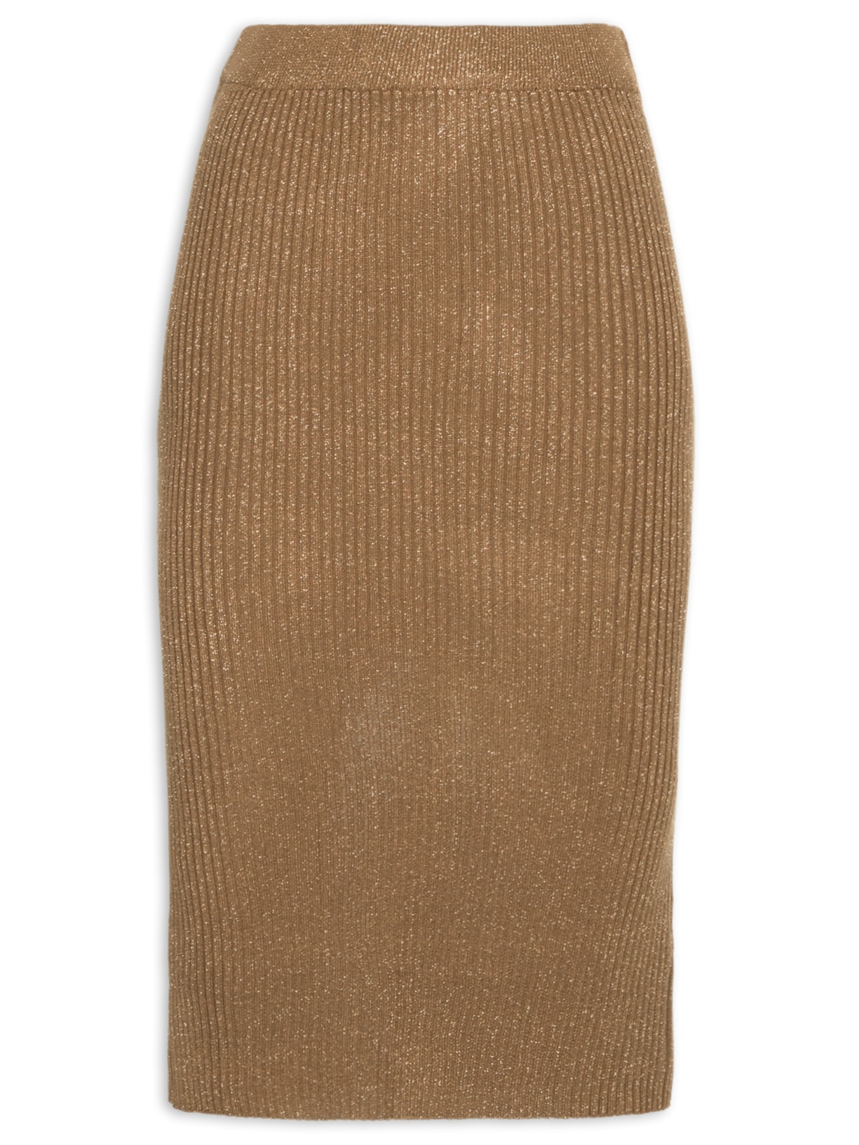 Saia Midi Canelada - Marrom