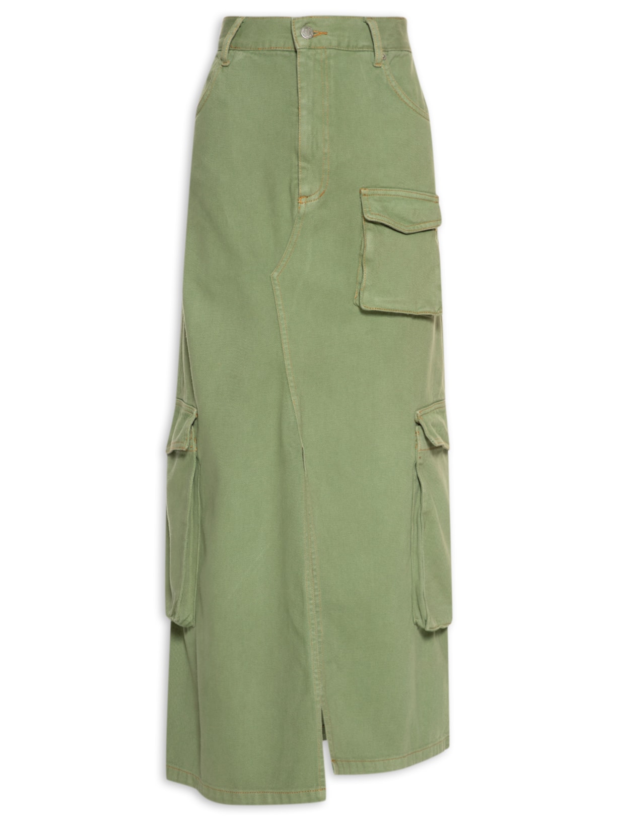 Saia Midi Cargo Fenda Sarja - Verde