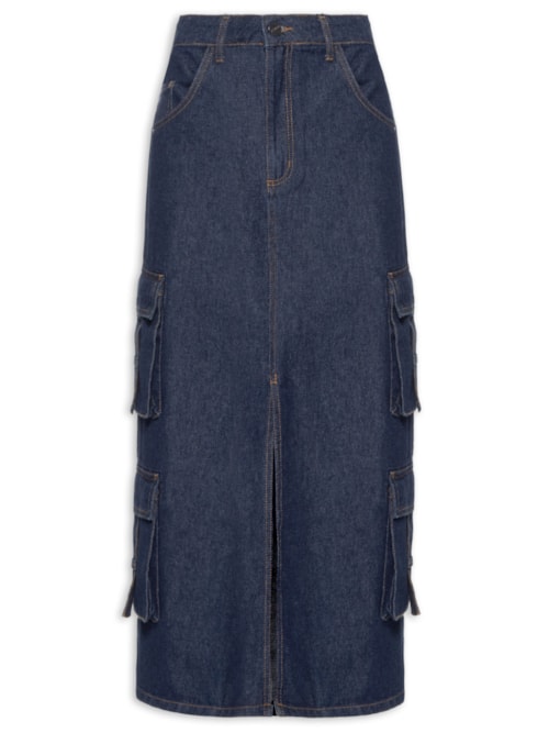 Saia Midi Cargo Isabel - Azul