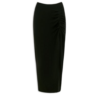 Saia Midi Clara - Preto