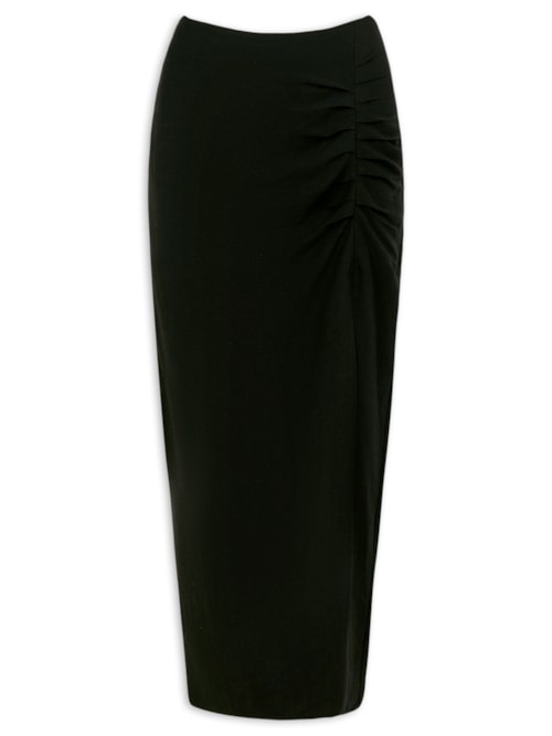 Saia Midi Clara - Preto