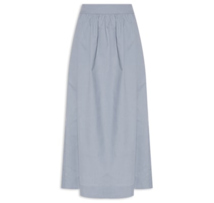Saia Midi Com Bolso - Cinza