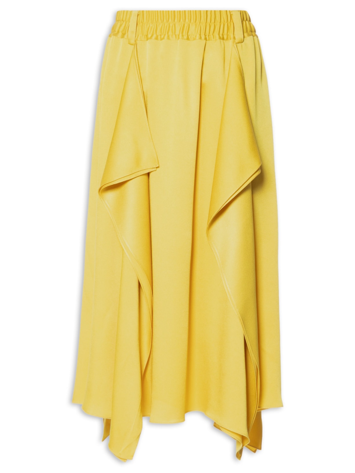 Saia Midi Com Cós - Amarelo