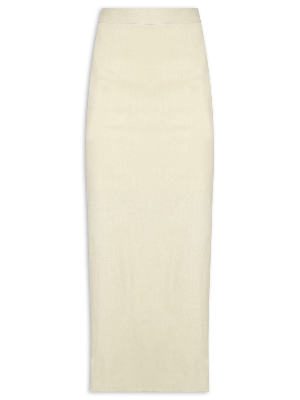 Saia Midi Com Fenda Nas Costas - Amarelo