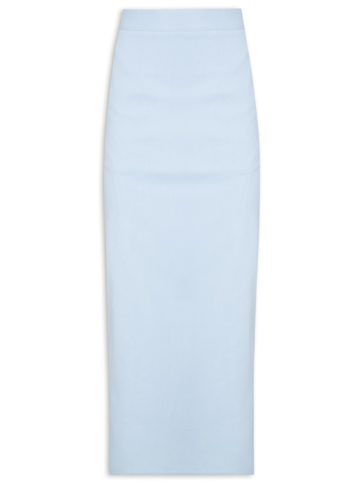 Saia Midi Com Fenda Nas Costas - Azul