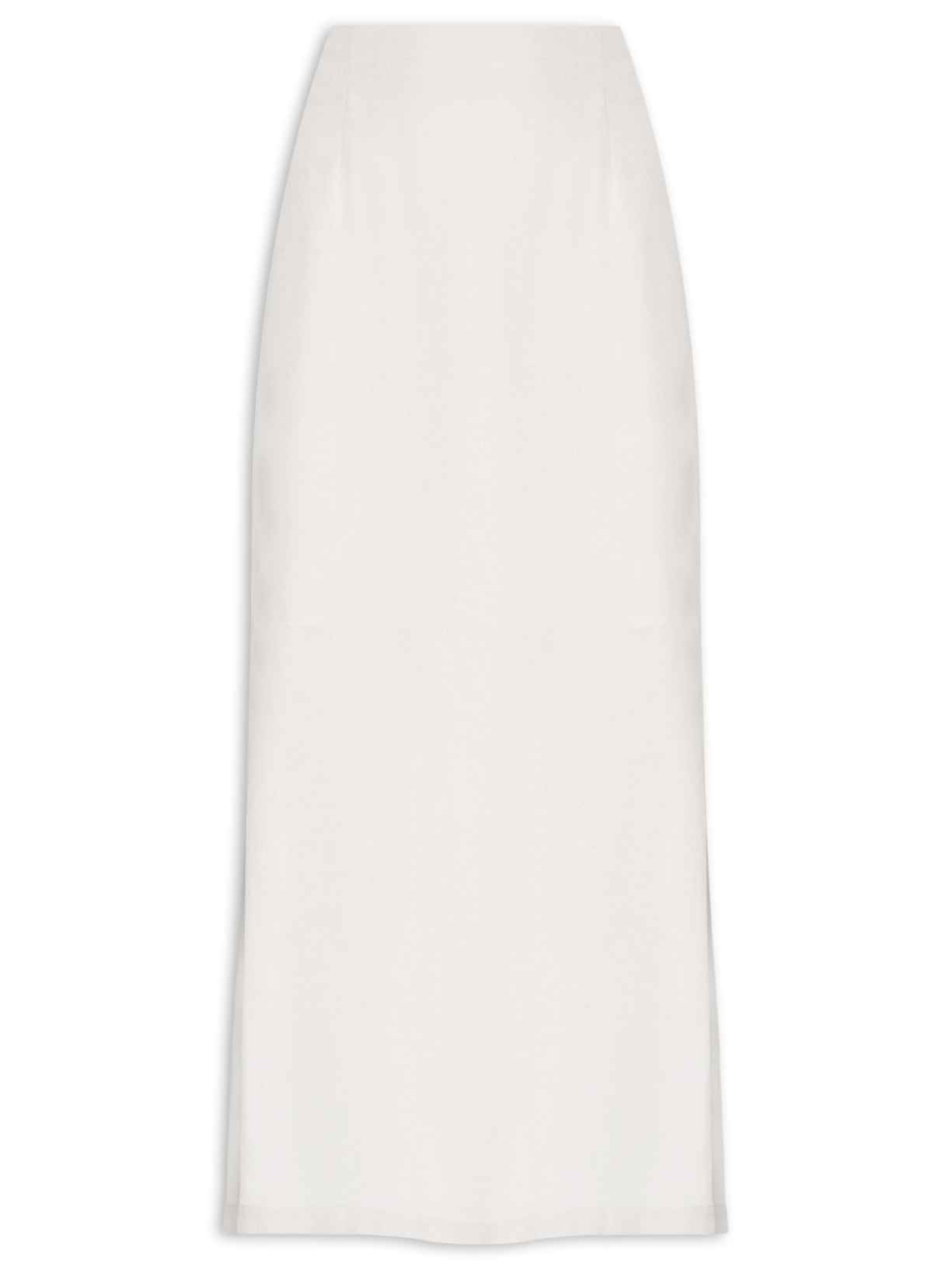Saia Midi Com Fenda - Off White