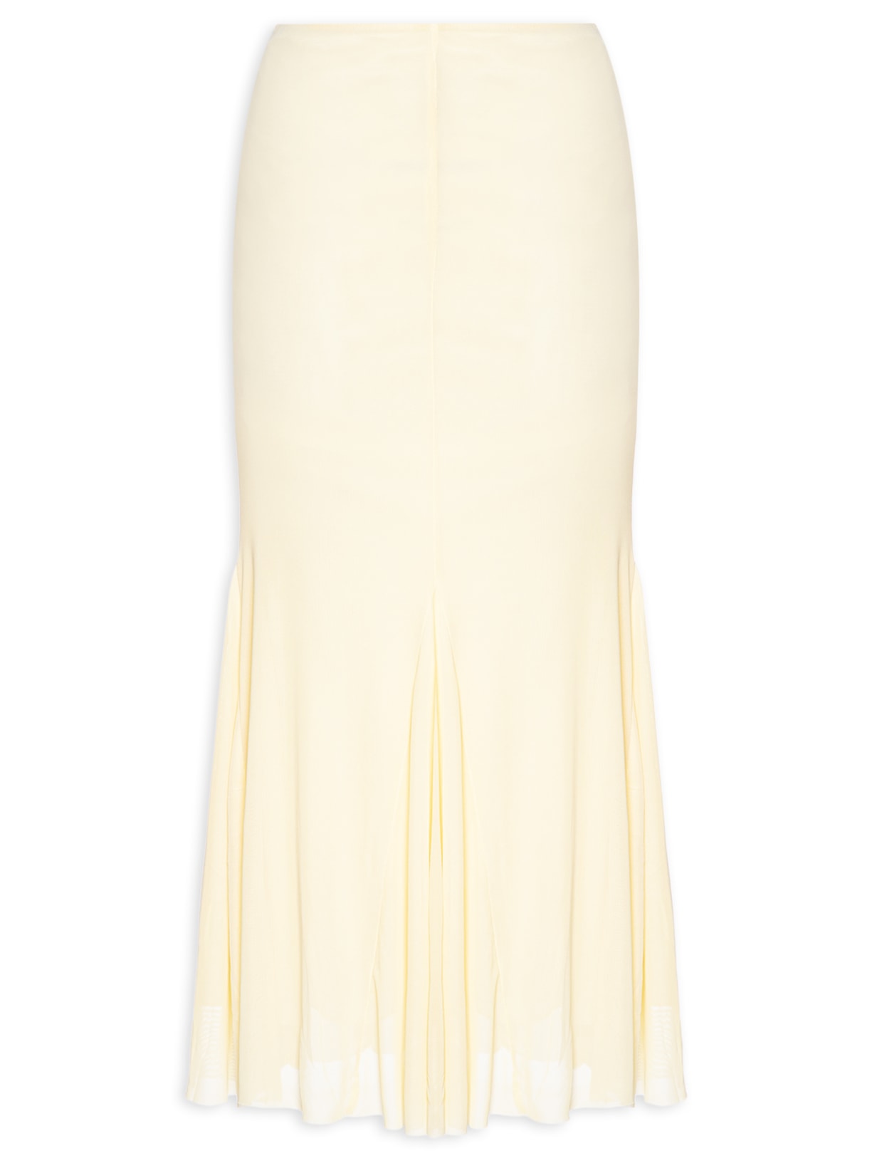 Saia Midi Com Nesgas Amarelo Market 33
