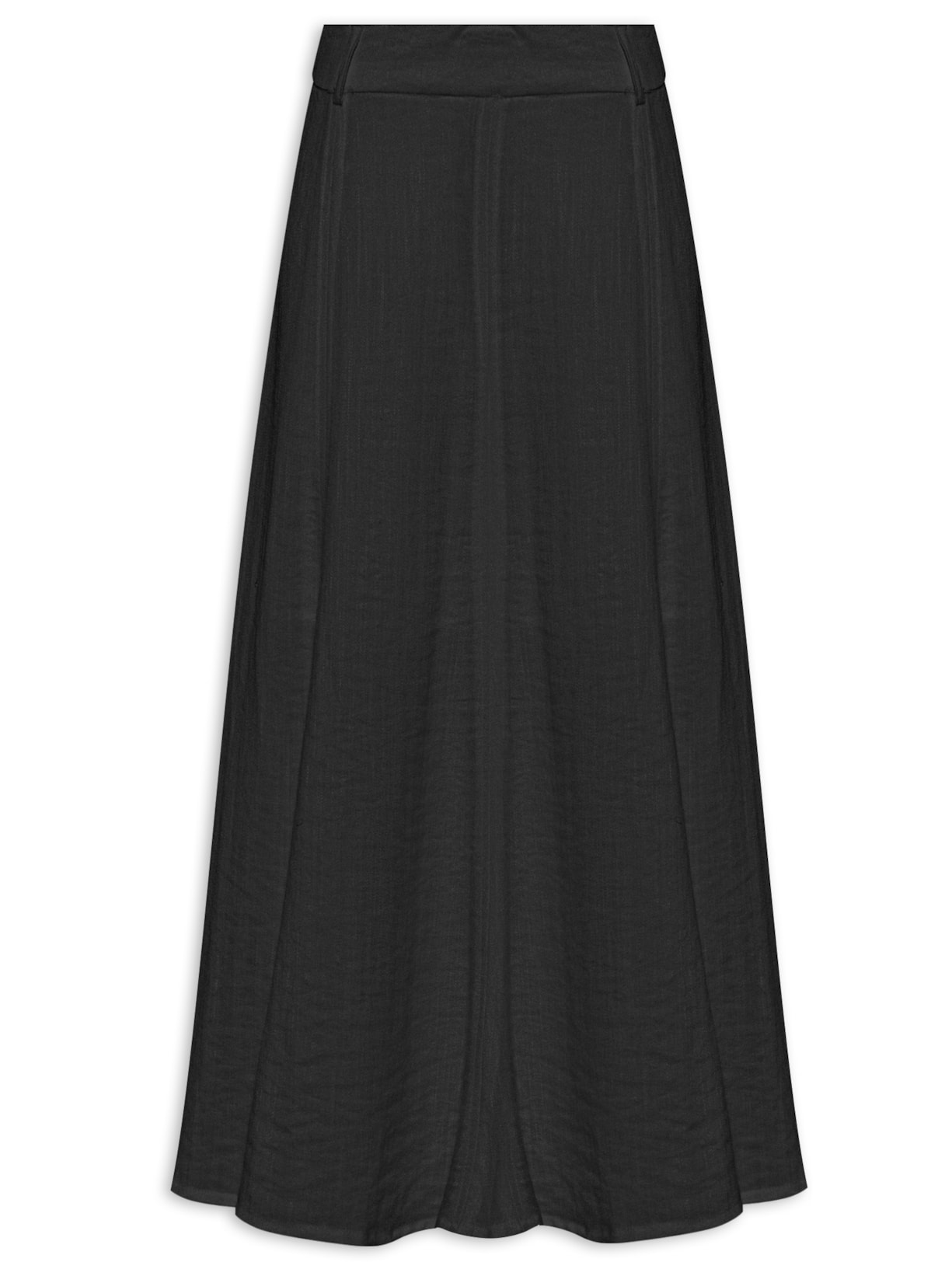 Saia Midi com Nesgas - Preto