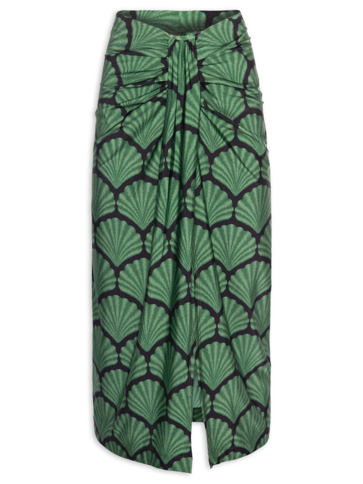 Saia Midi Concha - Verde
