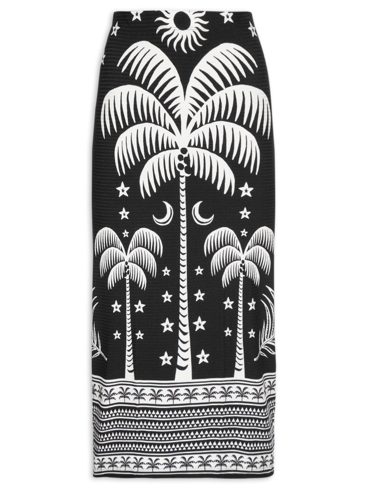 Saia Midi Coqueiral - Preto