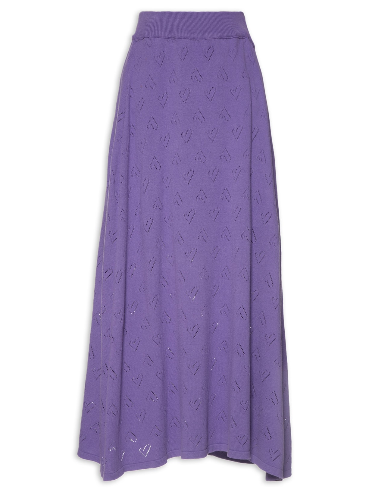 Saia Midi Corações - Roxo