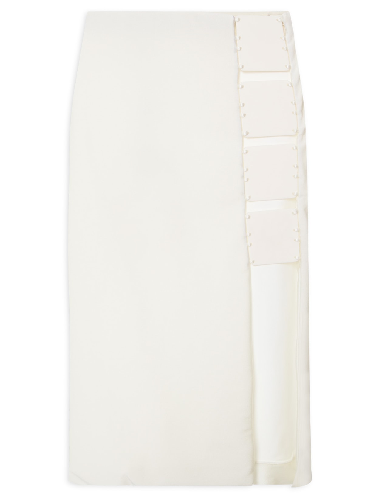 Saia Midi Detalhe Lateral Off White Shop2gether + Adriana Degreas