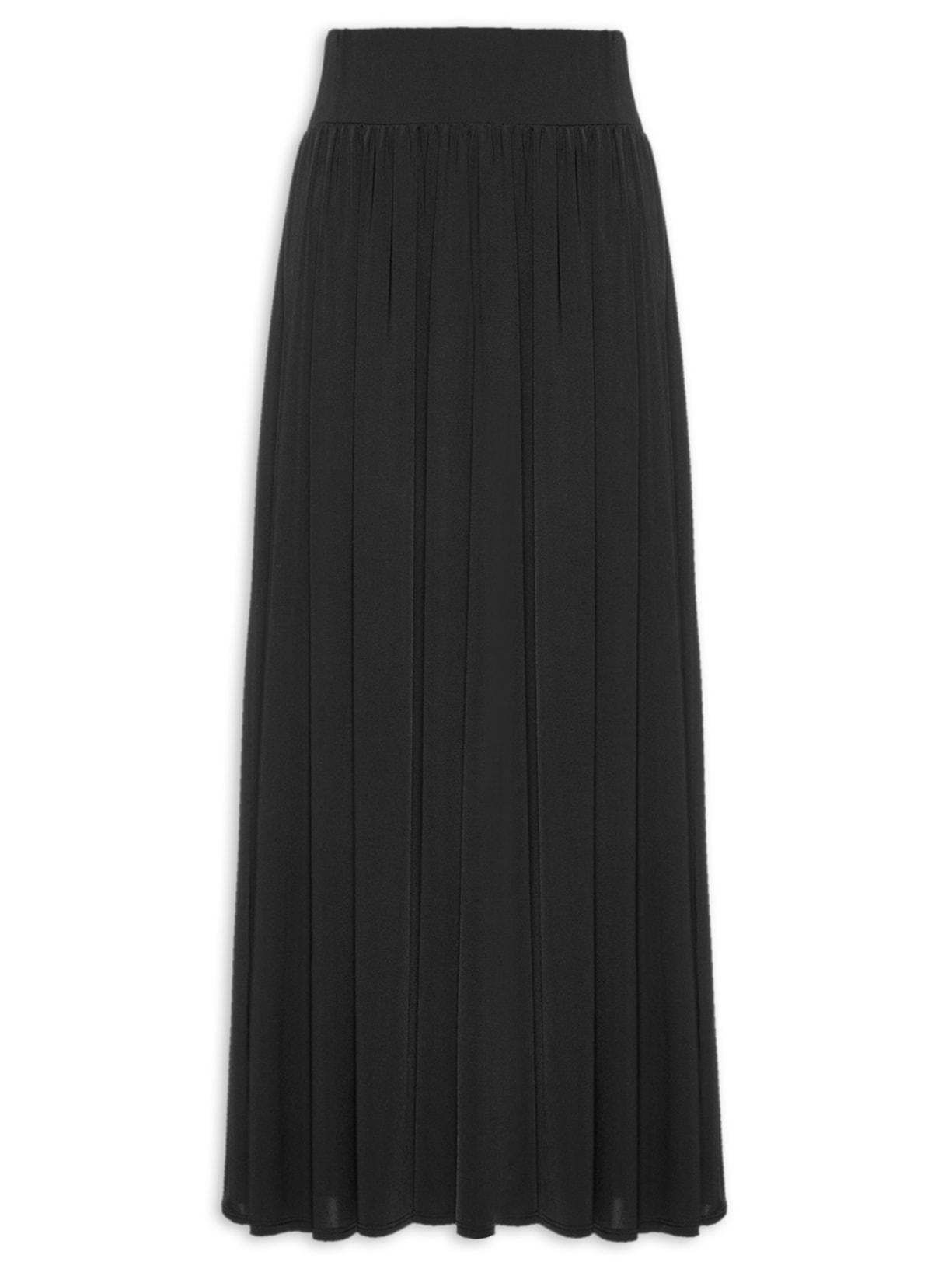 Saia Midi Drape Preto Animale