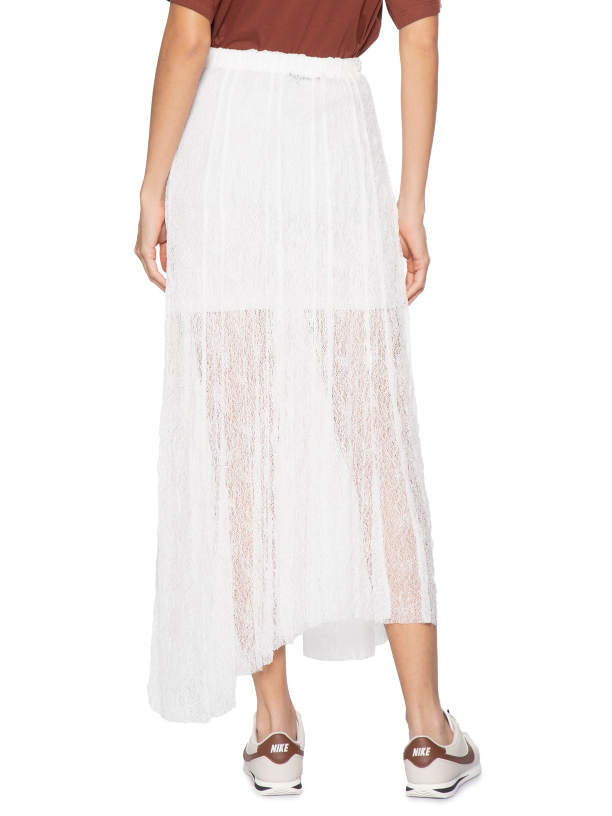 Saia Midi Em Renda - Off White by MARKET 33