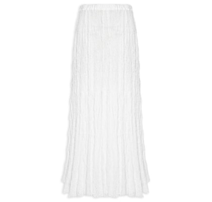 Saia Midi Em Renda - Off White