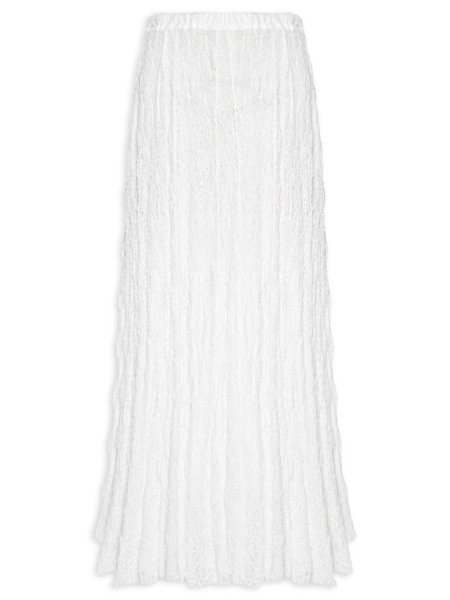 Saia Midi Em Renda - Off White by MARKET 33