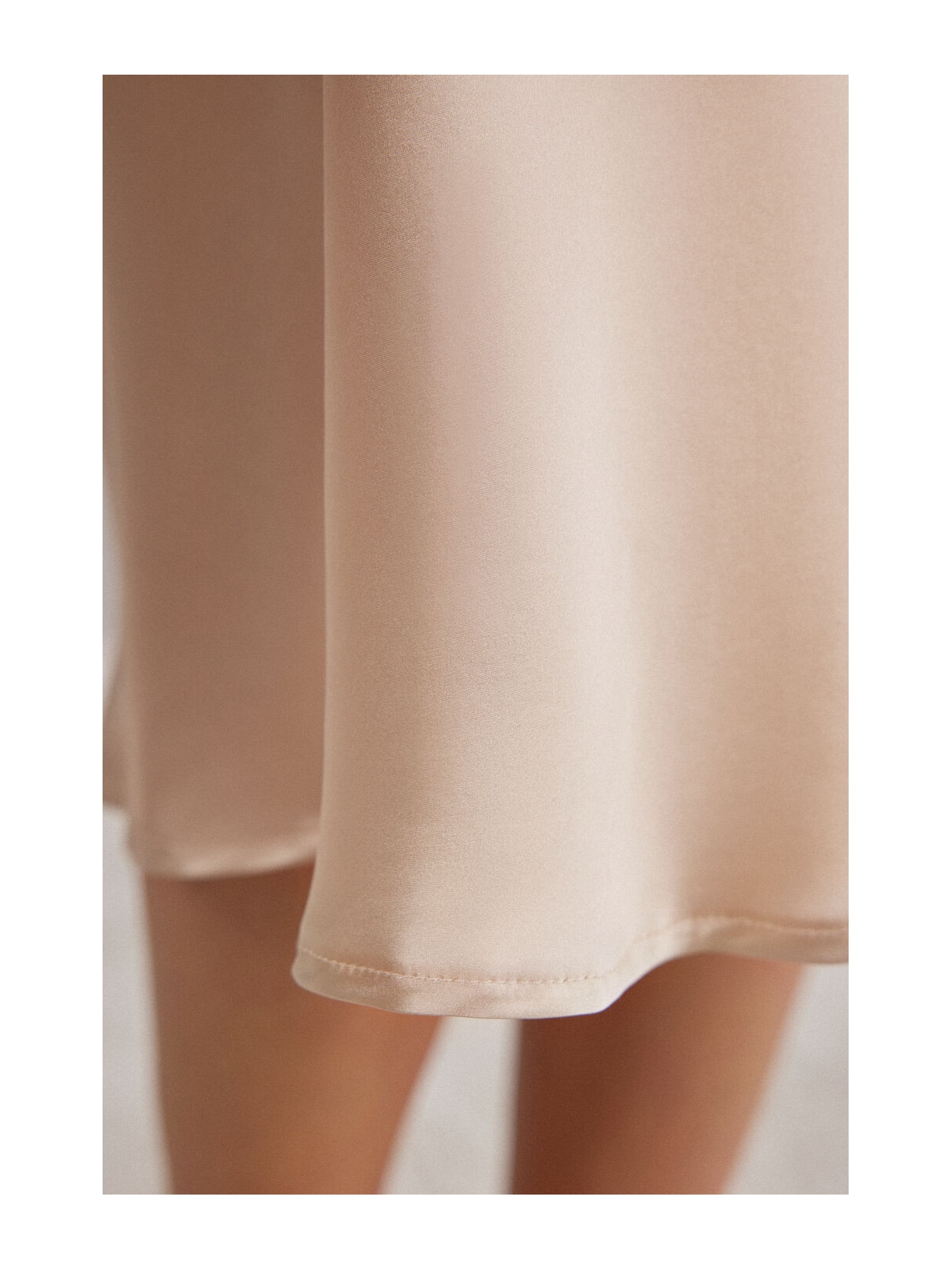 Saia Midi Em Seda Off-White Intimissimi