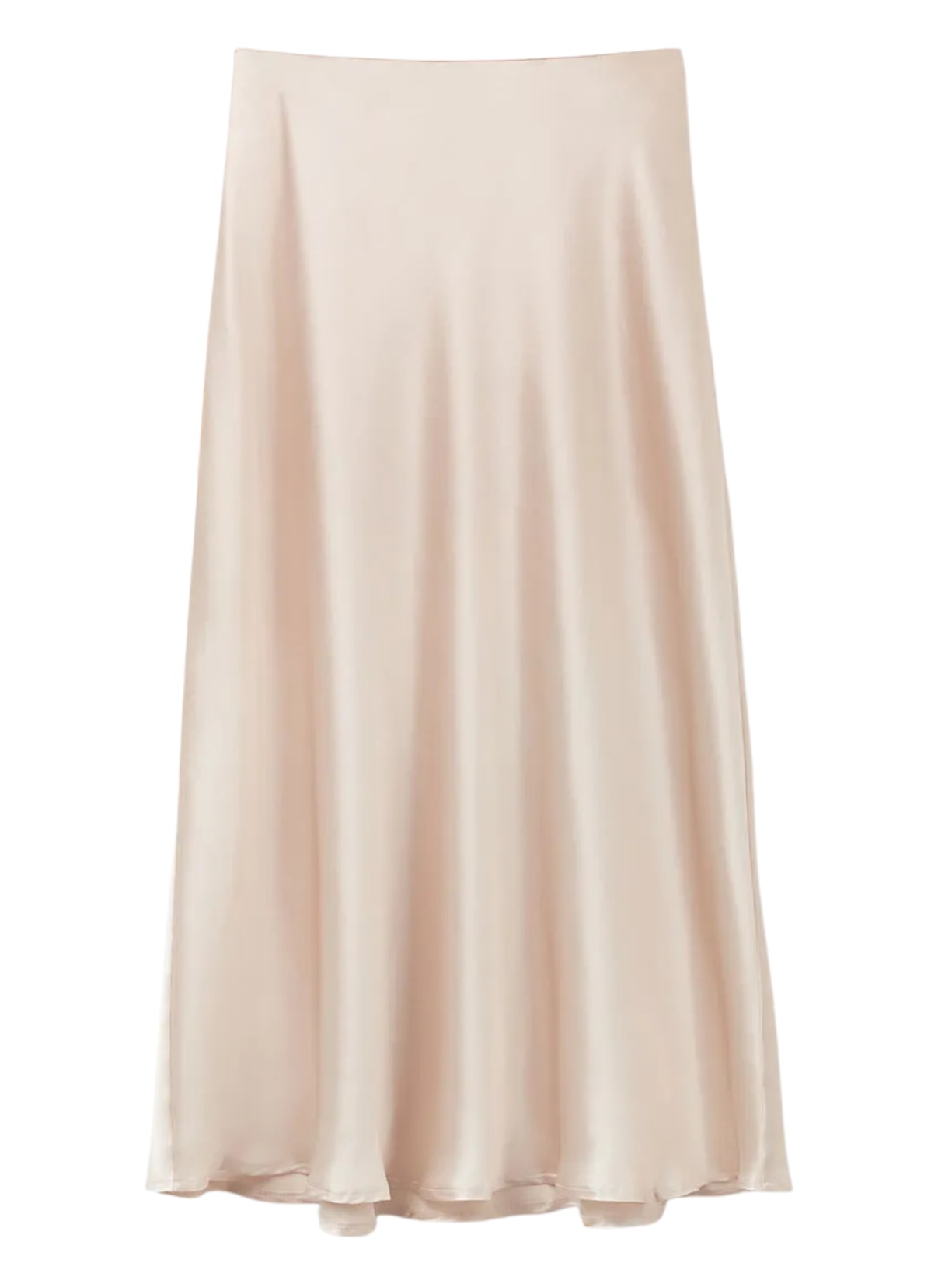 Saia Midi Em Seda Off-White Intimissimi