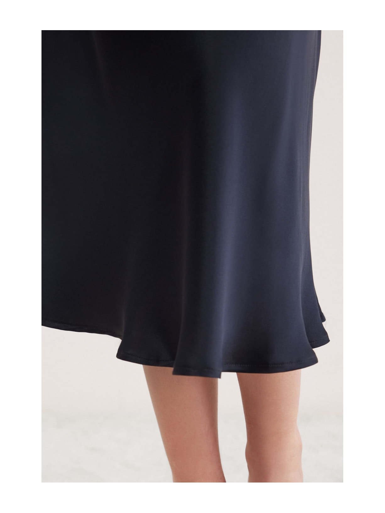 Saia Midi Em Seda Preto Intimissimi