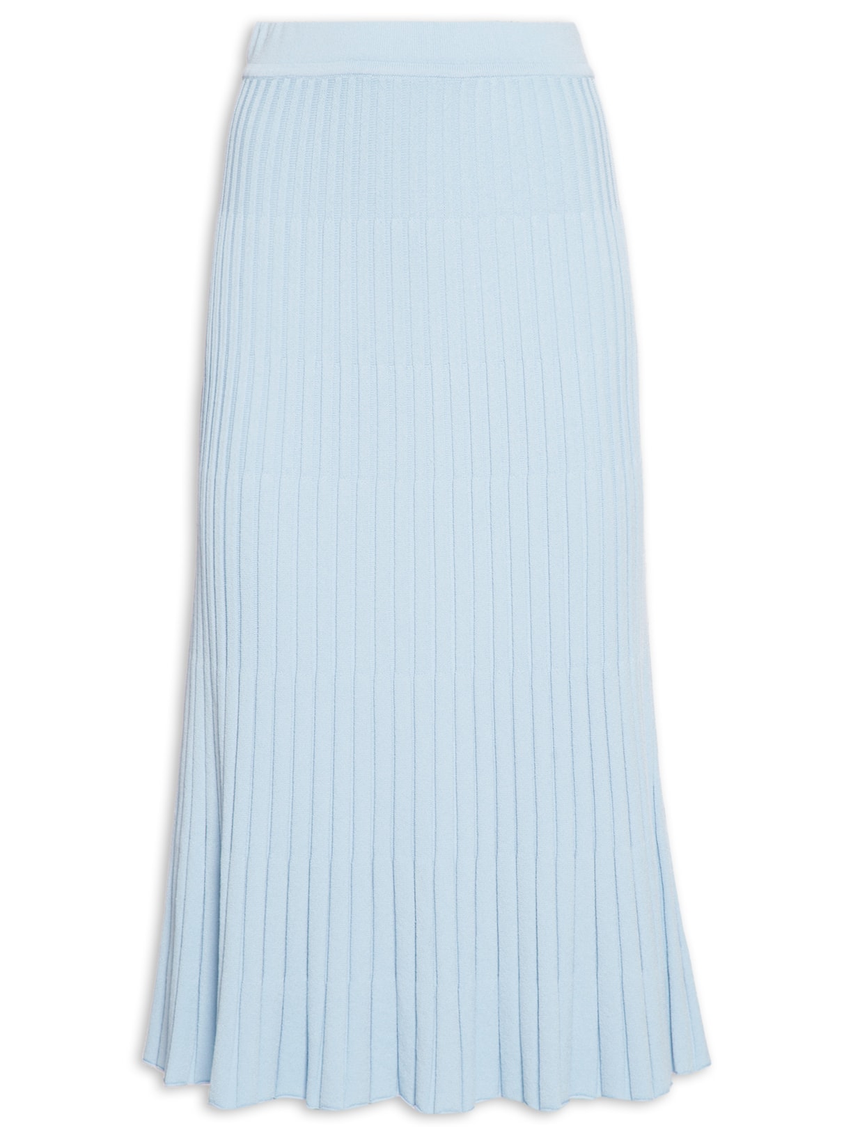 Saia Midi Em Tricot - Azul