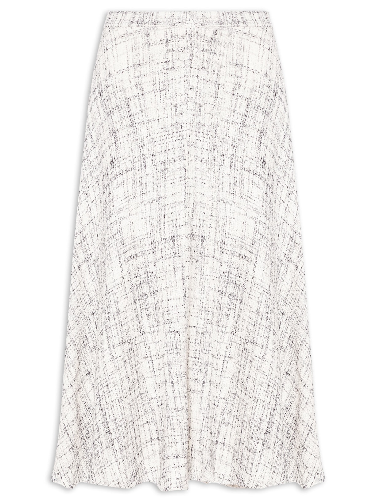 Saia Midi Em Tweed - Off White by '2ESSENTIAL