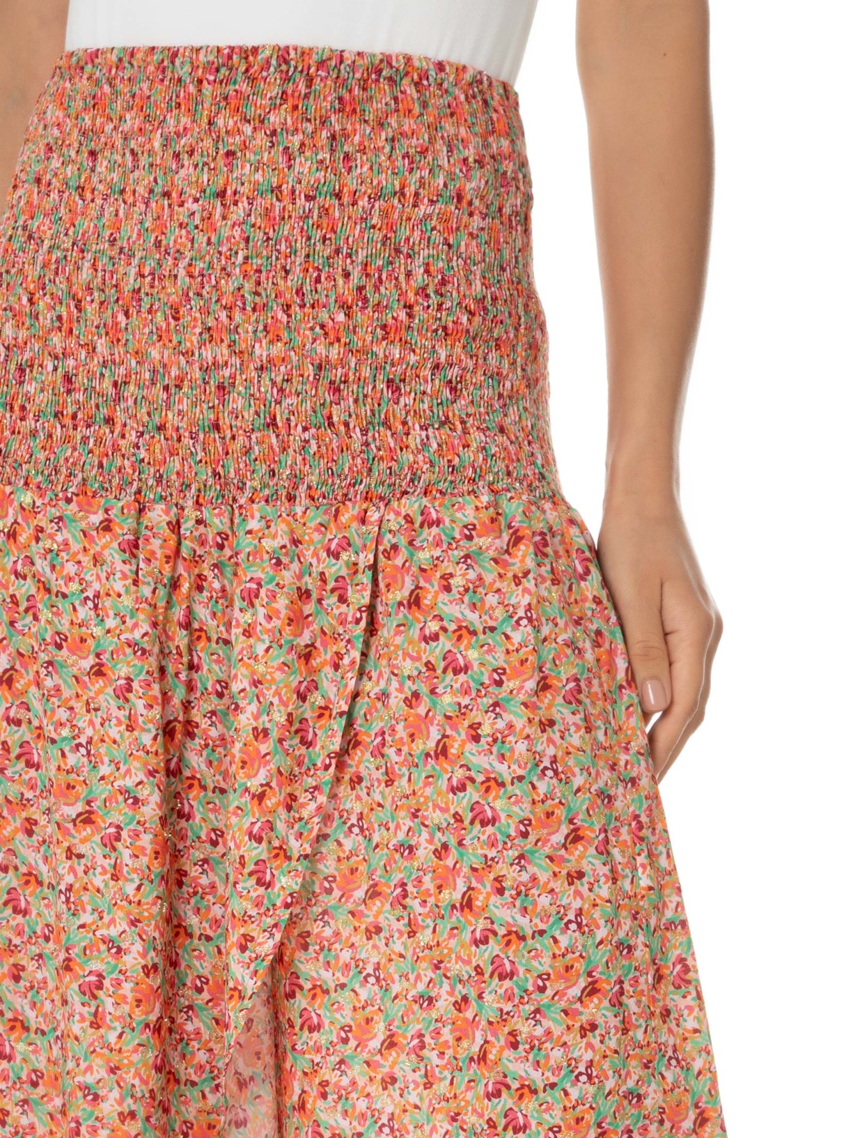 Saia Midi Estampa Alga Rosa Maria Filó