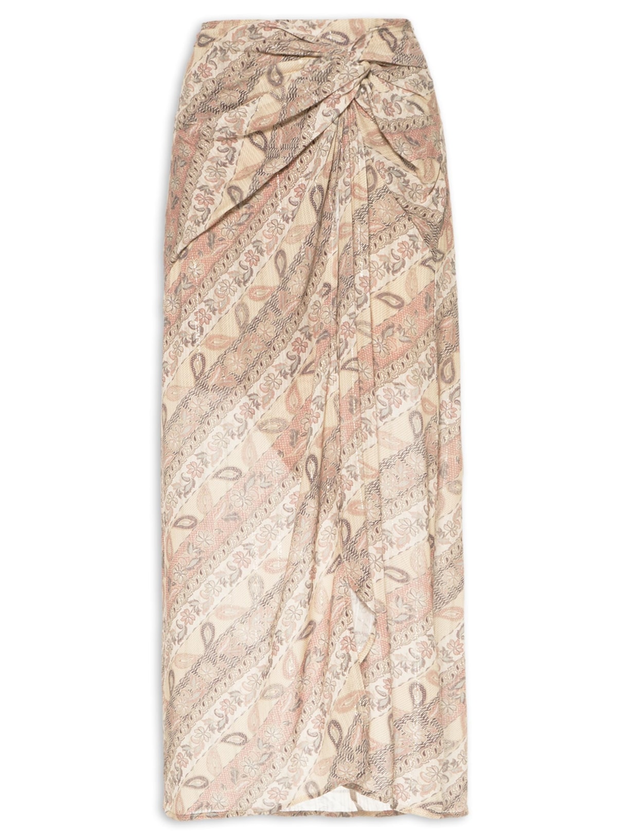 Saia Midi Estampa Belini - Rosa