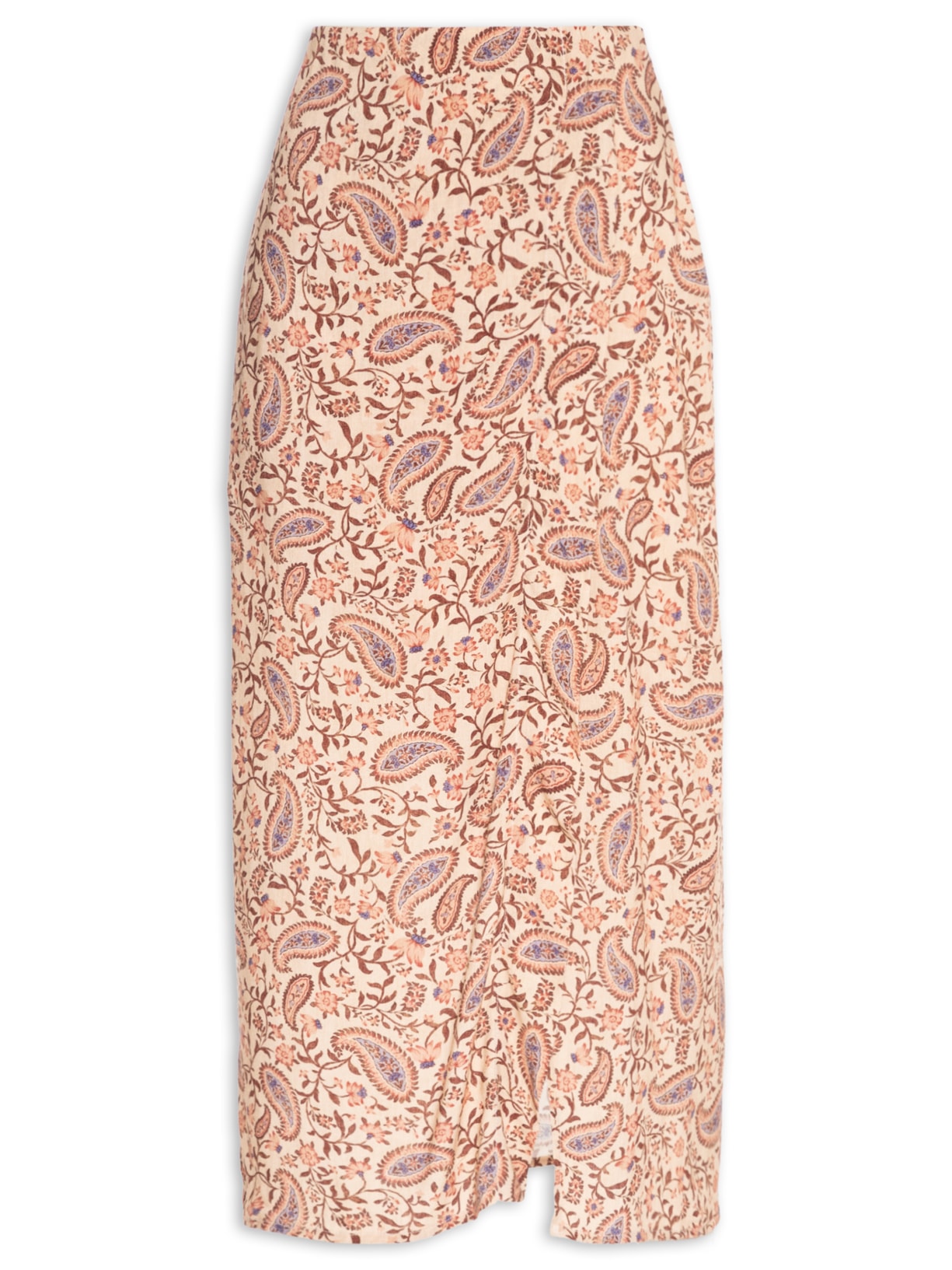 Saia Midi Estampa Hippie - Rosa