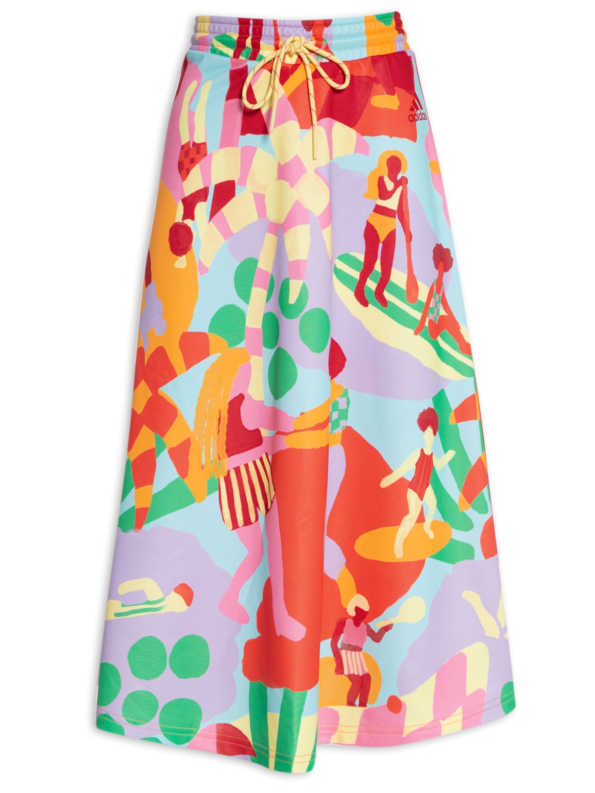 Saia Midi Estampada - Amarelo