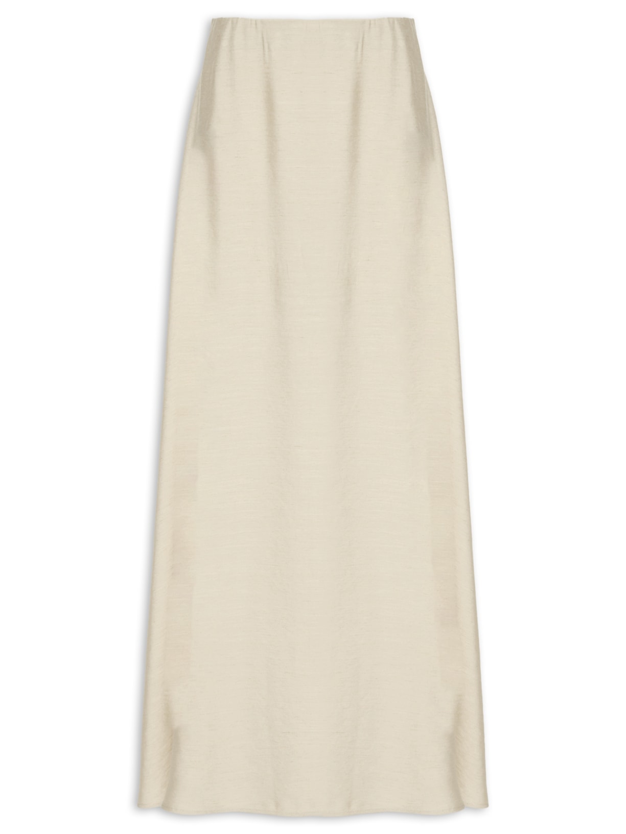 Saia Midi Evasê Bege Basiq