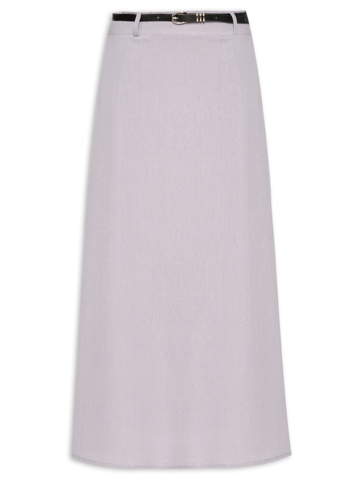 Saia Midi Evasê - Cinza