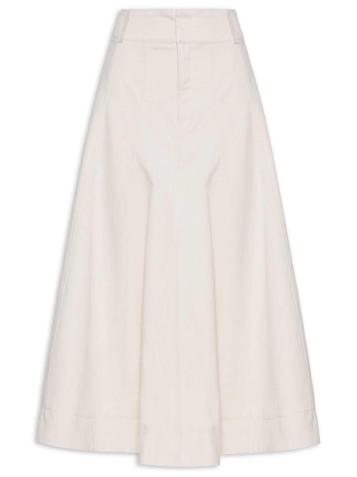 Saia Midi Evasê - Off White