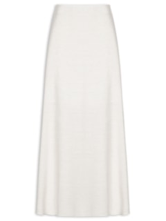 Saia Midi Evasê - Off White by BASIQ