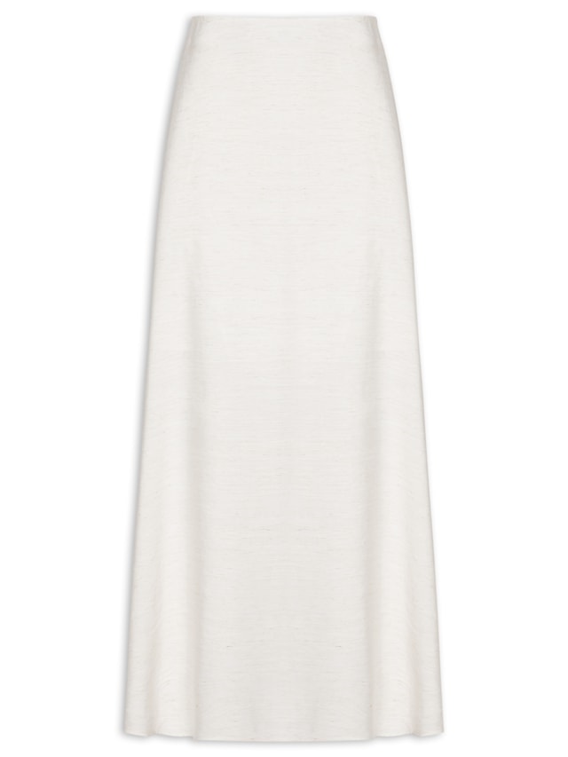 Saia Midi Evasê - Off White by BASIQ