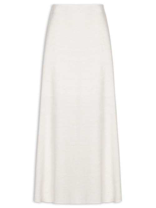 Saia Midi Evasê - Off White