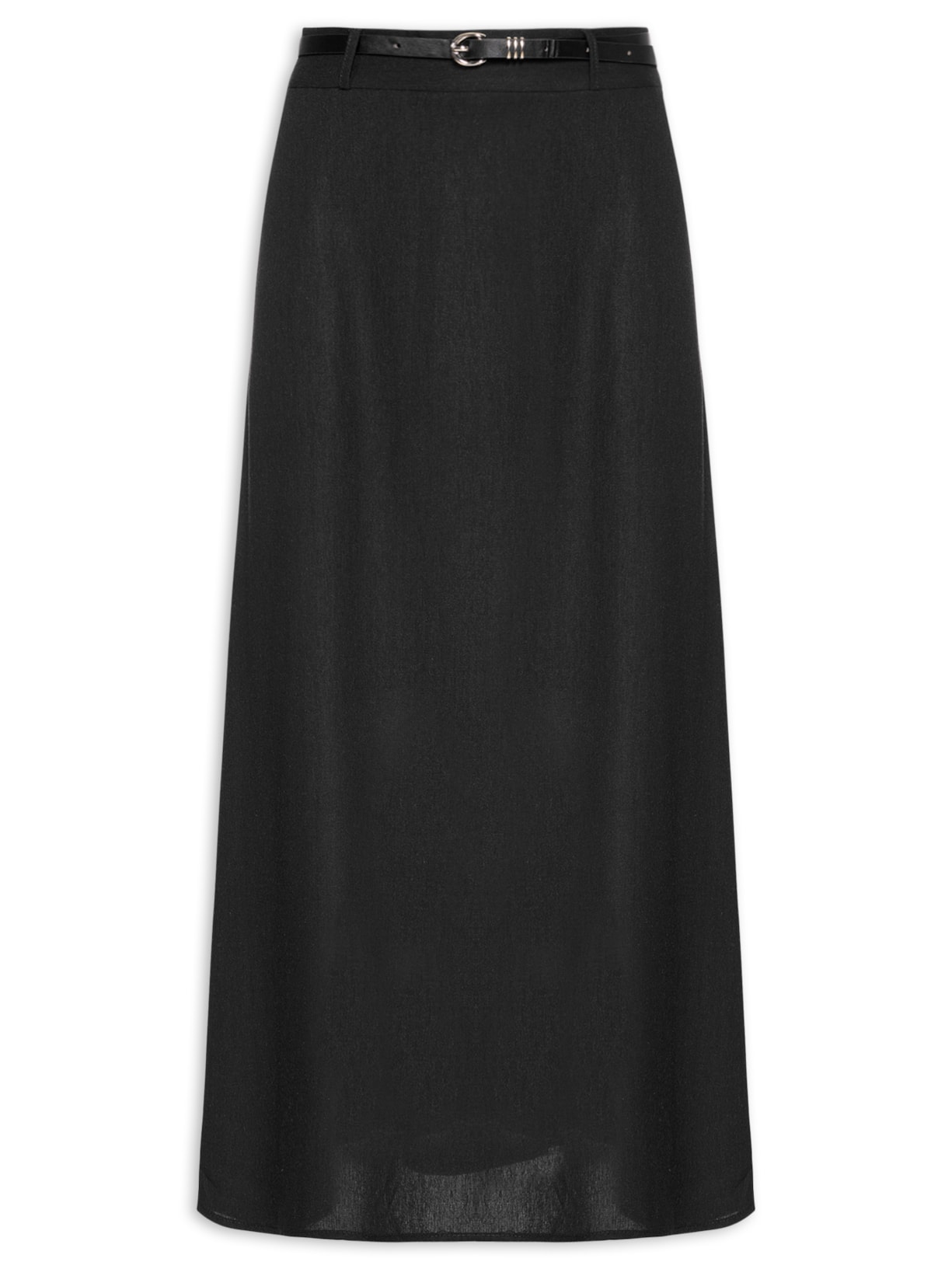 Saia Midi Evasê - Preto