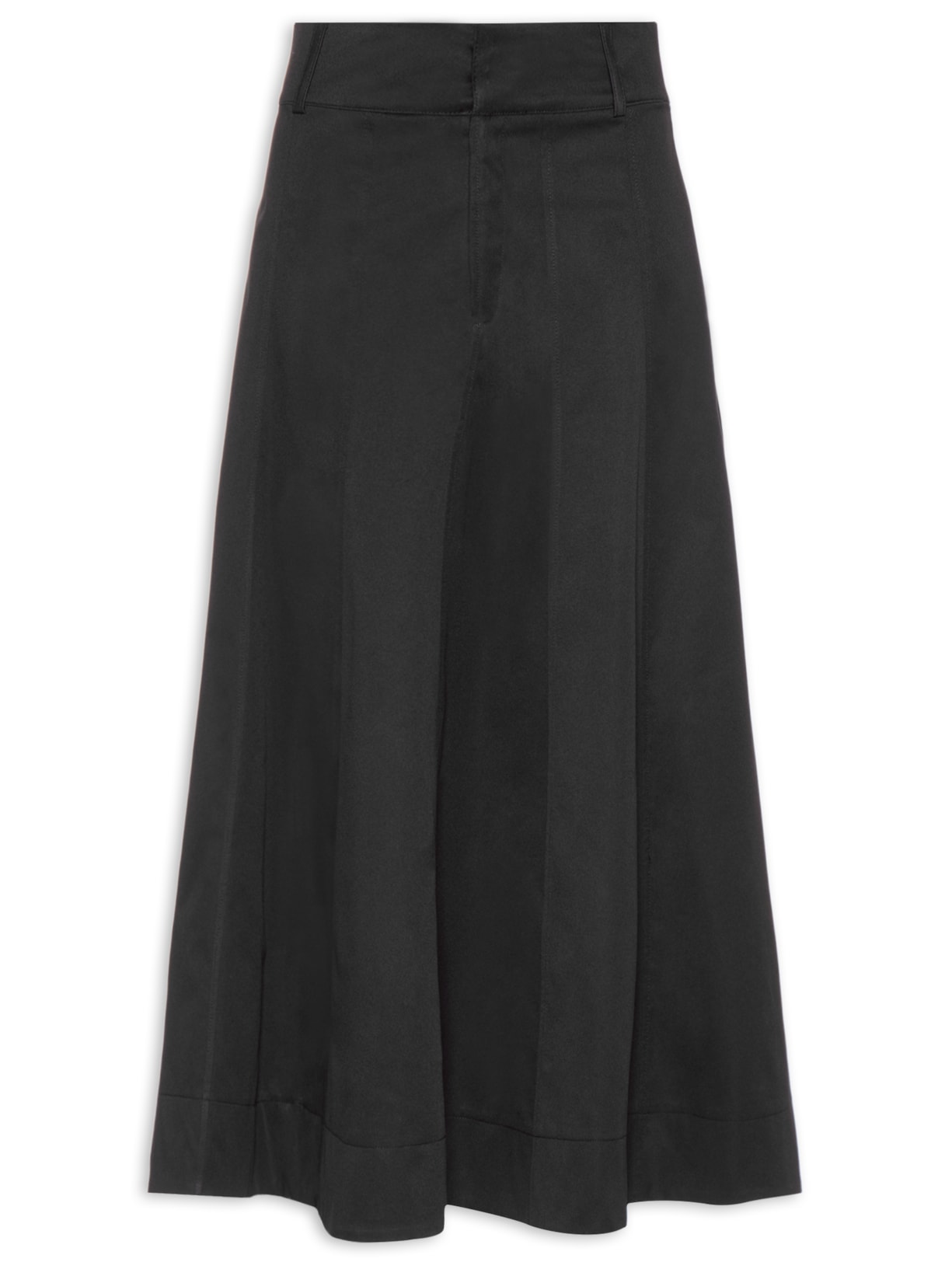 Saia Midi Evasê - Preto