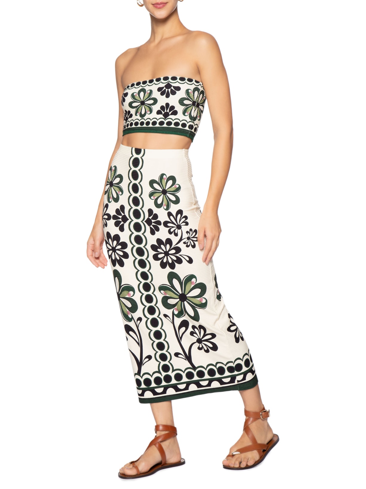 Saia Midi Florara – Preto Farm