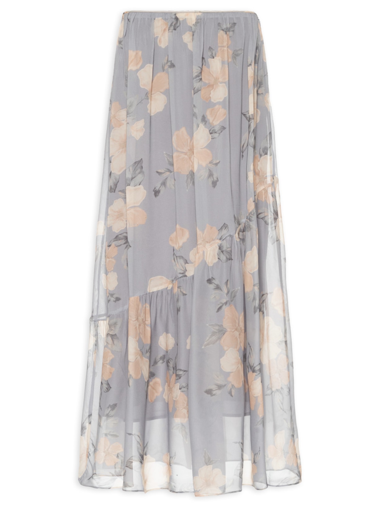 Saia Midi GGT Estampa Sunset - Azul