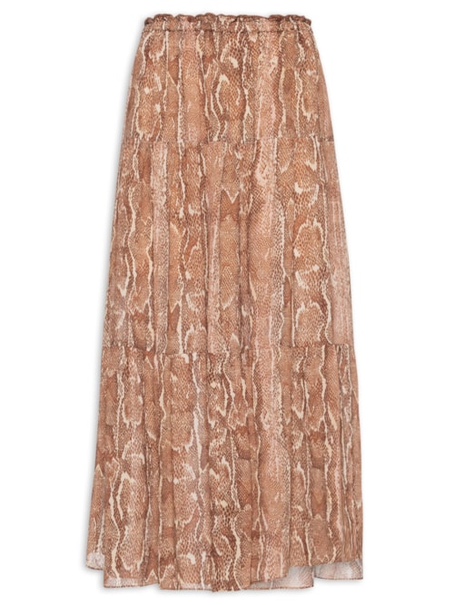 Saia Midi GGT Estampa Suri - Rosa