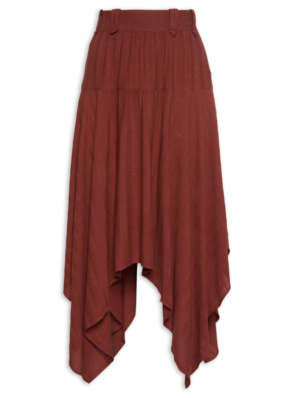 Saia Midi Irregular - Marrom