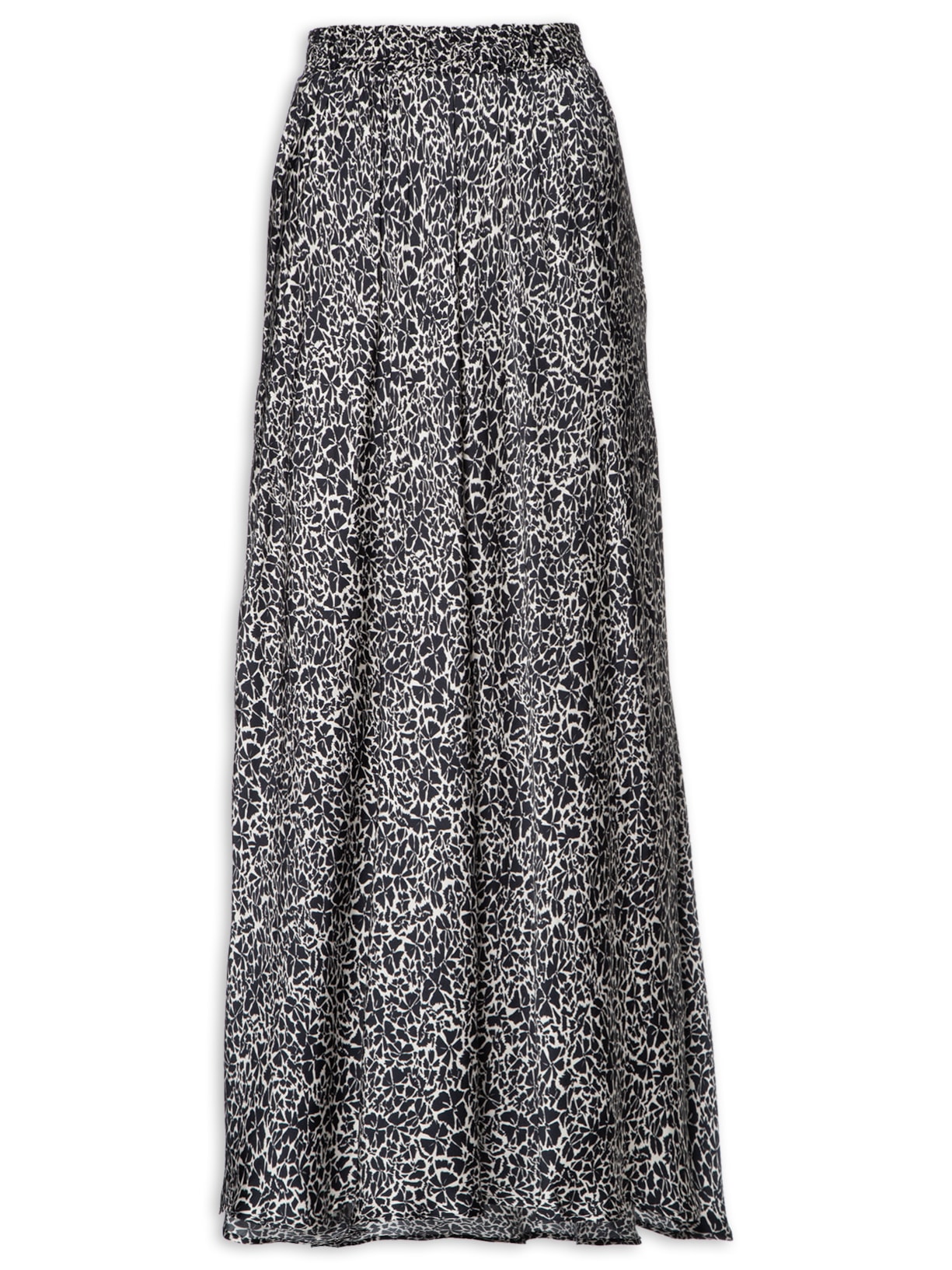 Saia Midi Jardim - Preto