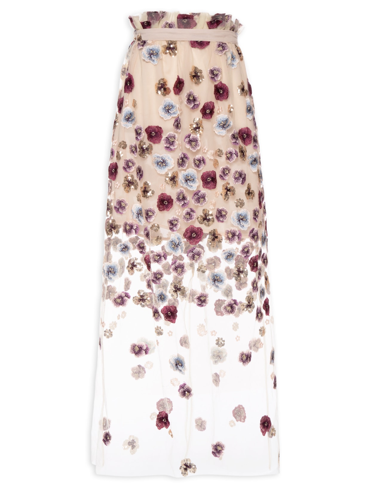 Saia Midi Jasmim - Bege