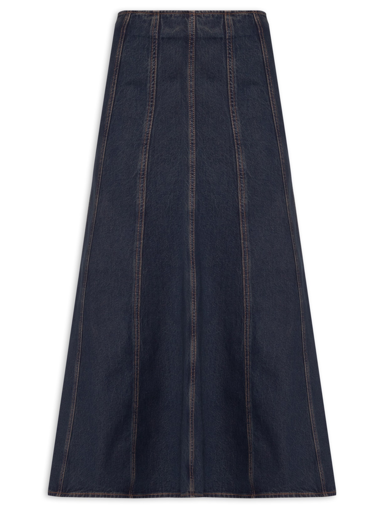 Saia Midi Jeans Seamed Flare Skirt Azul Levi's