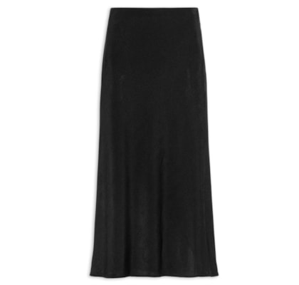 Saia Midi Jersey - Preto